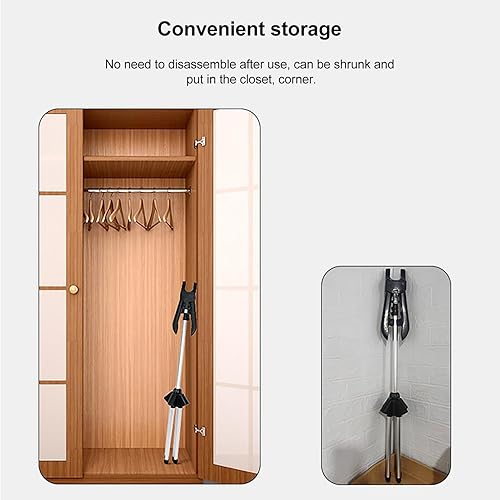 Miniatura 3 de Perchero de vapor de ropa de mano, colgador de ropa de mano vaporizador de ropa, perchero telescópico plegable de tela de pie, perchero de secado,