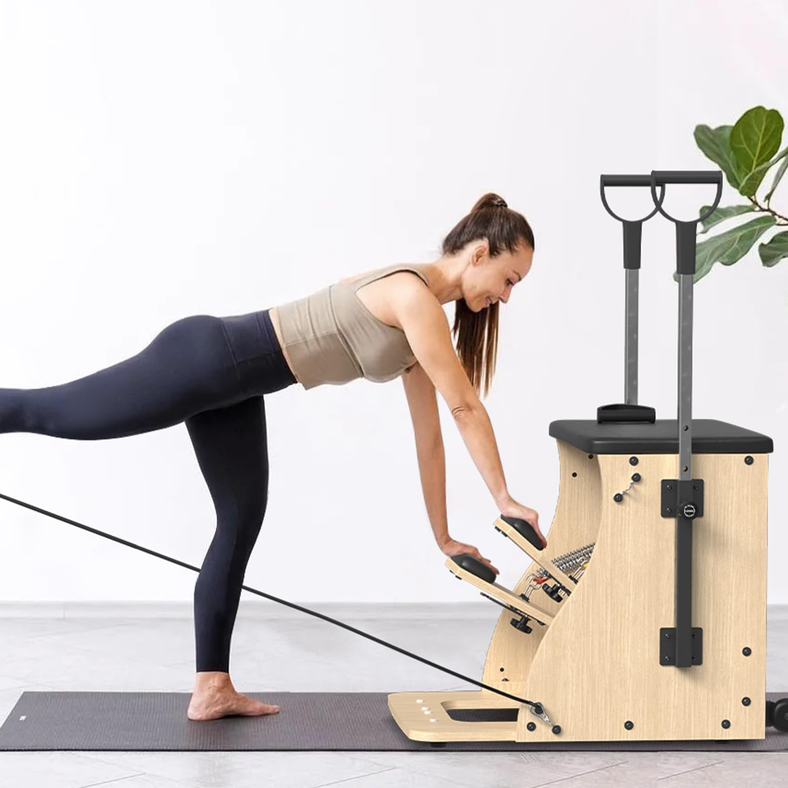 Pilates Chairs Foldable Pilates Chair 3-Speed Resistance Split