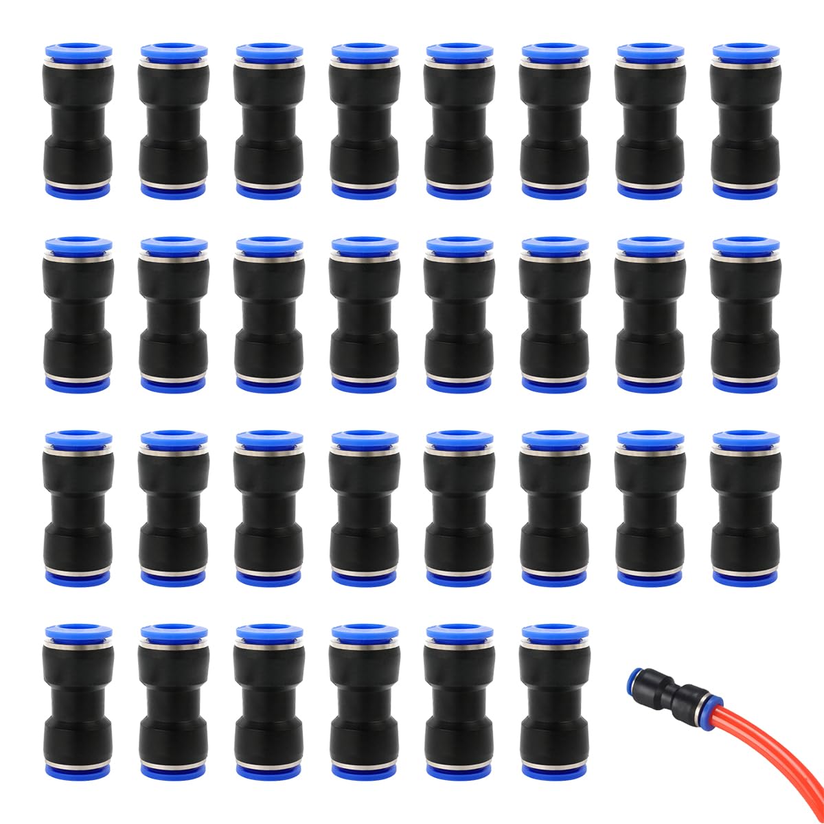Verloopstuk enkelwandig 124 mm uitw. - 110 mm voor rookkanaal RVS-304