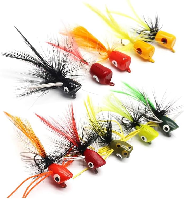 Fly Fishing Flies Kit Fly Assortment Trout Bass Fishing with Fly Box, Dry/Wet Flies, Nymphs, Streamers, Popper-Amazing Fishing Gifts for Men, Must-Have for Family Fishing Gear