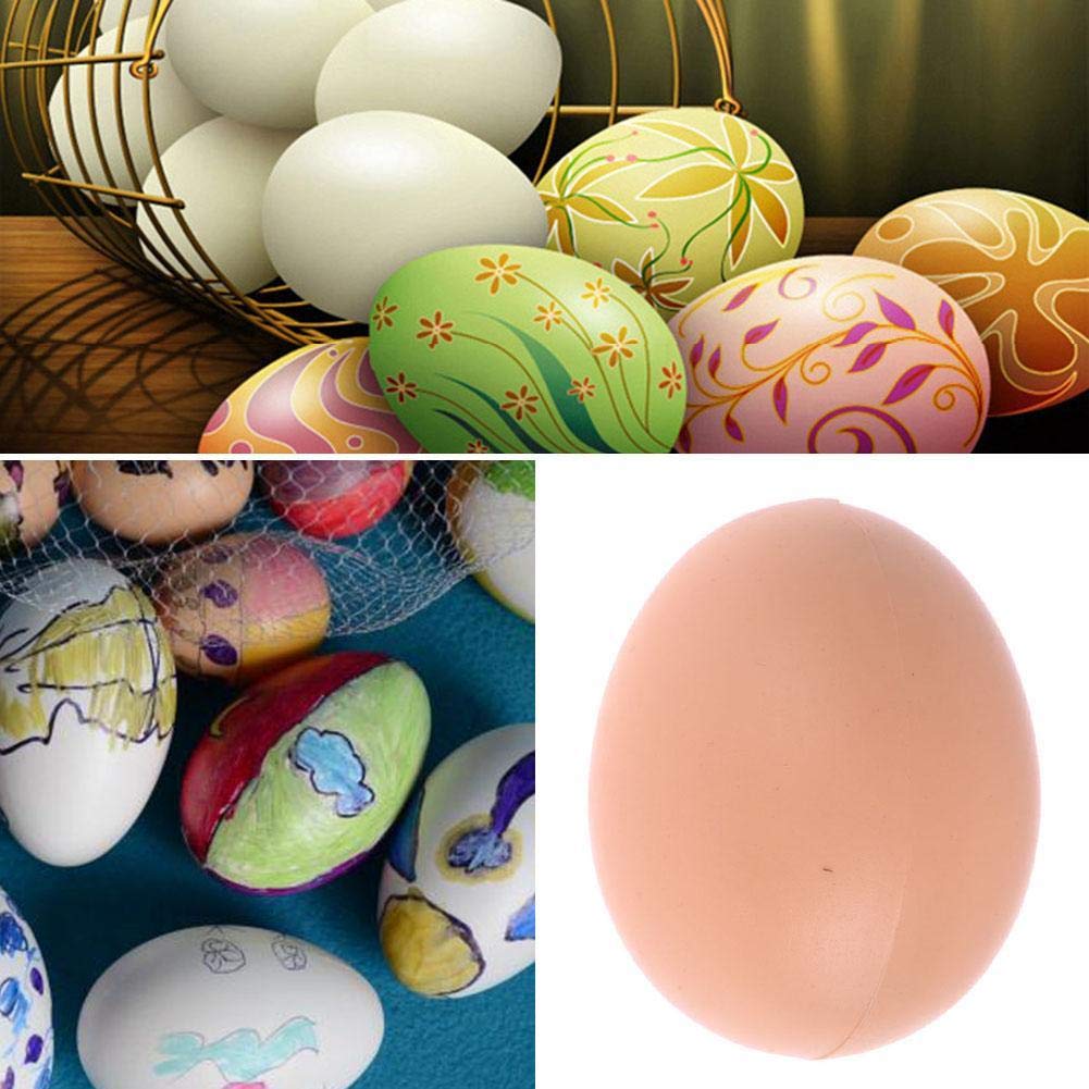 Uova di gallina marroni realistiche, novità uova rimbalzanti magiche, modello di uova fattoria pollo nidificazione gallina uova da cova animali domestici puntelli per animali domestici, pittura Eg-g