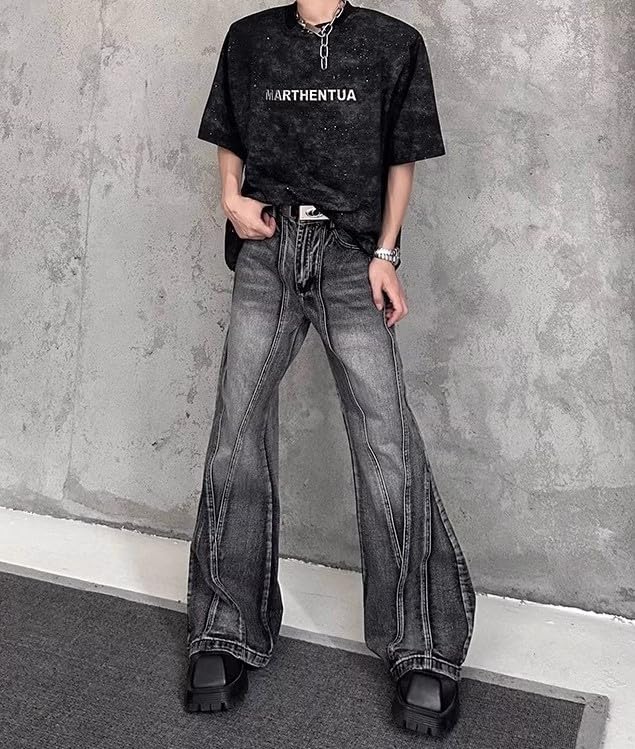 Unisex Y2K Baggy Wide Leg Jeans – Vintage Washed Distressed Denim Pants High Waist Oversized Streetwear for Men Women4