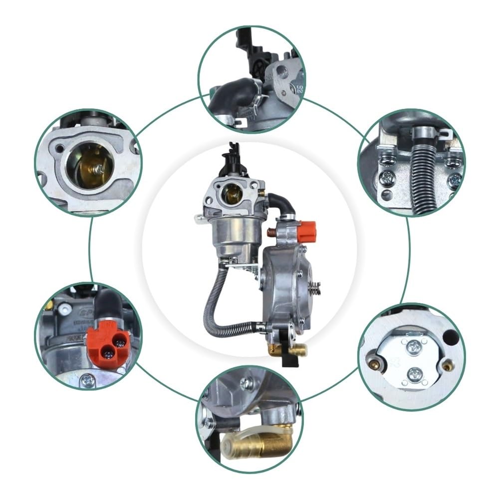 Ajuste for 2KW 3KW 168F 170F GX160 6,5 HP generador de combustible Dual LPG 168 carburador Manual NG