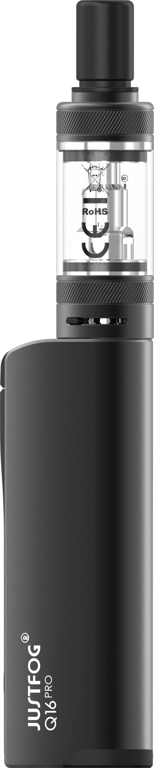 Justfog Electronic Cigarette Q16 PRO Complete Vape Kit, 900mAh Battery, 3ml  Tank, 1.6 Coil Included, 4 Adjustable Power Levels, Aluminium Body -  Nicotine Free Product - [BLACK] : Amazon.it: Electronics