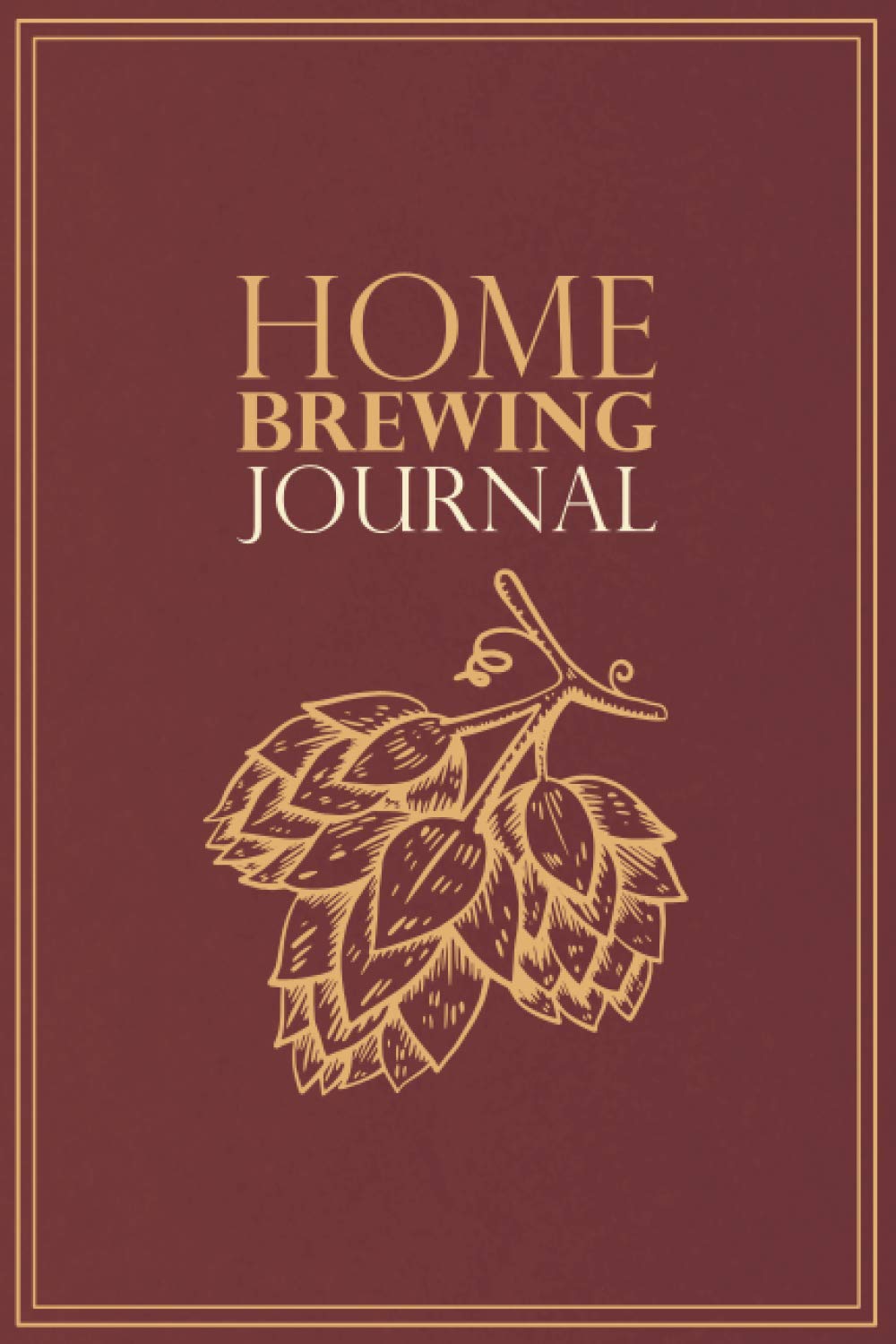 Home Brewing Journal: Beer Recipe, Brewing & Tasting Logbook for Home Brewers | For 54 Recipes | Hop Design | Red