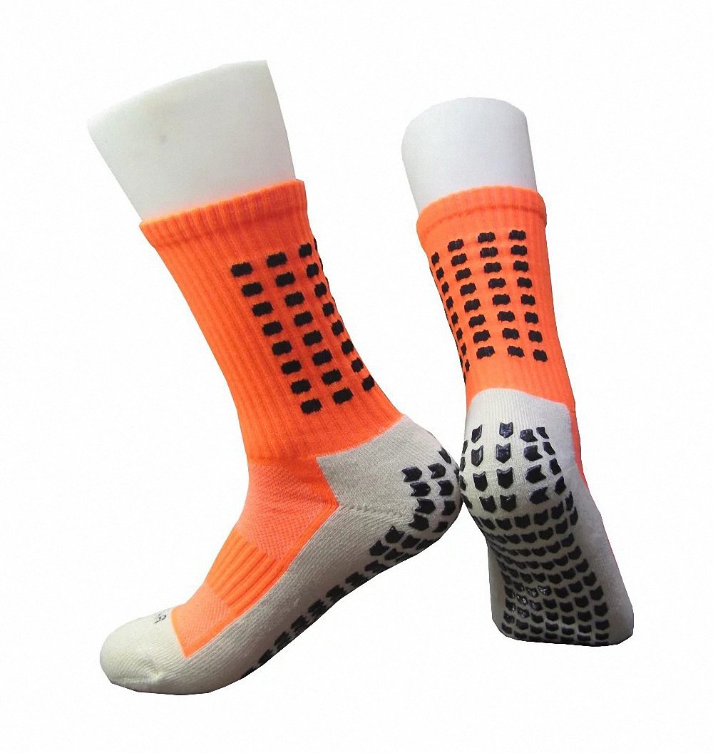 Ulalaza Sports Socks Mens and Womens Socks Thicken Cushion Crew with Rubber Dots Anti Slip for Football Running Training Walking Baseball Soccer and Hiking โ image 1