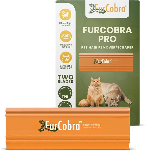 Pro Pet Hair Remover 4,33" - Léger et Compact Chat, Chien Brosse Anti Poils Animaux pour Voiture, canapé, lit, Tapis et Surfaces de la Maison - Portable, Facile à Utiliser - 1