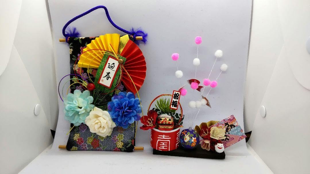 Amazon.co.jp: お正月飾り 掛け軸 3点飾り② : おもちゃ