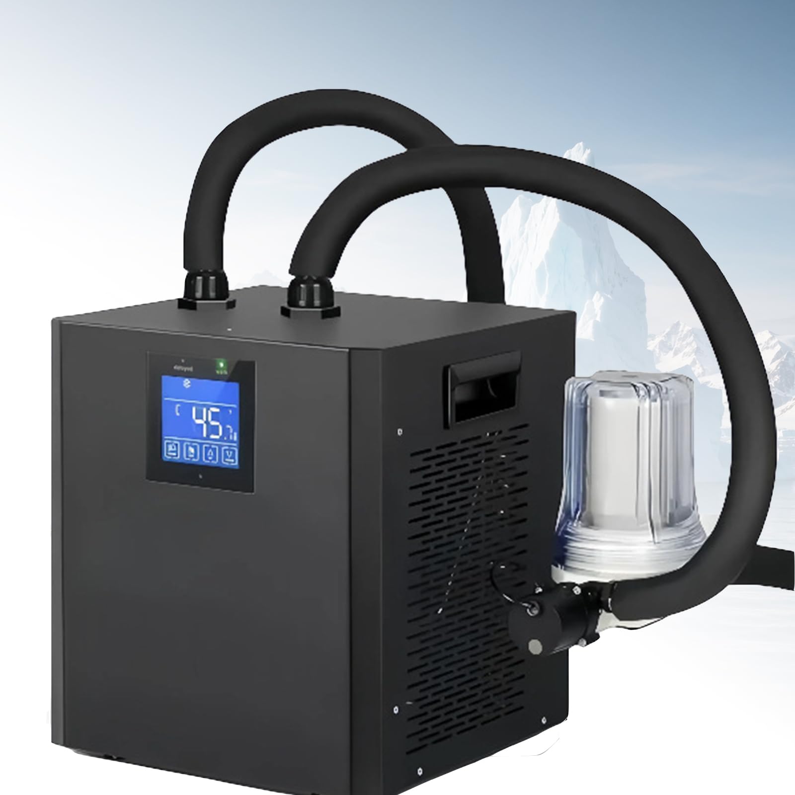 MINHUIJIHUI Ice Bath Chiller for Cold Plunge Tub, Cooling System Water Chiller, with External Filter and Insulated Hoses, 1/3hp Powerful Cooling, with Built-In Pump for Cold Plunge Tubs