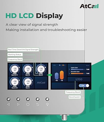 Miniatura 3 de Amplificador de teléfono celular para el hogar, hasta 6,000 pies cuadrados, pantalla LCD inteligente, antena interior incorporada, Boost 5G 4G LTE