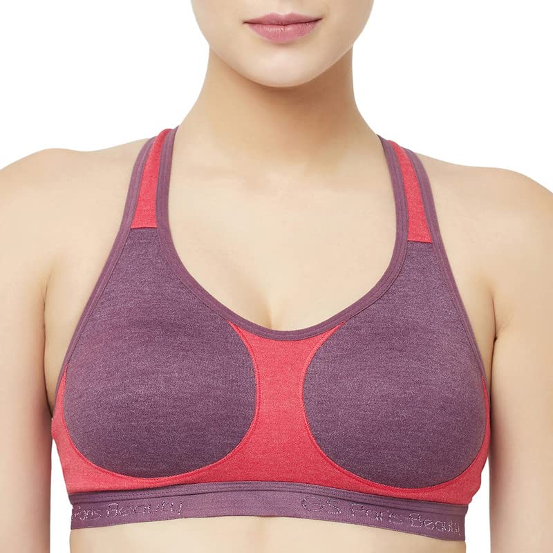 Image of Groversons Paris Beauty Women's Non-Padded Non-Wired Racer Back Sports Bra (BR172)