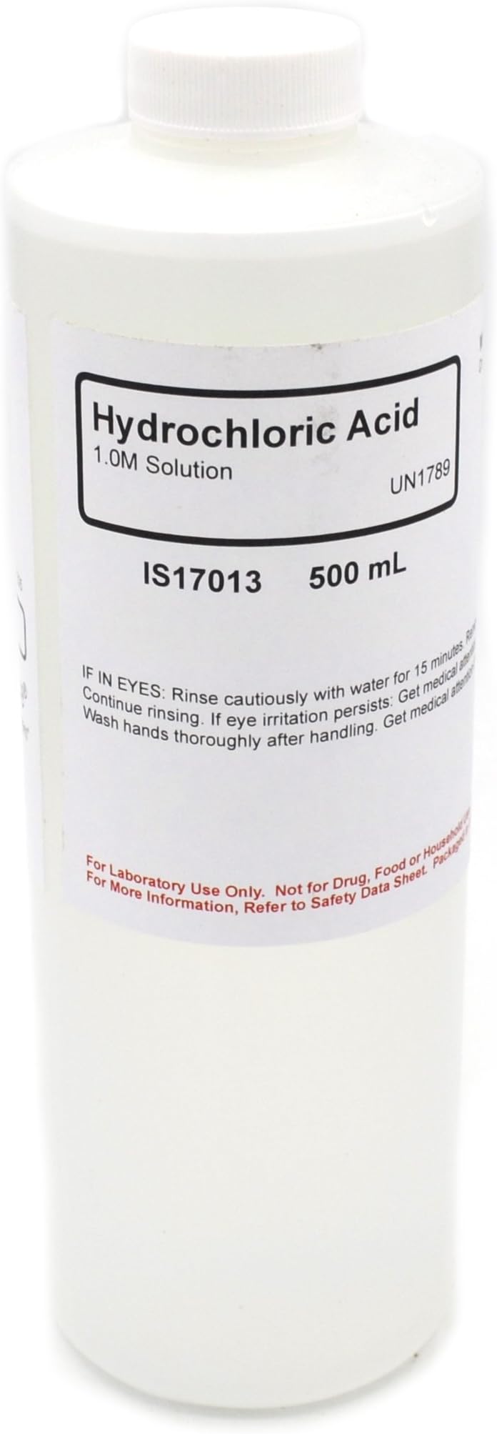 Hydrochloric Acid Solution, 1.0M, 500mL - The Curated Chemical Collection