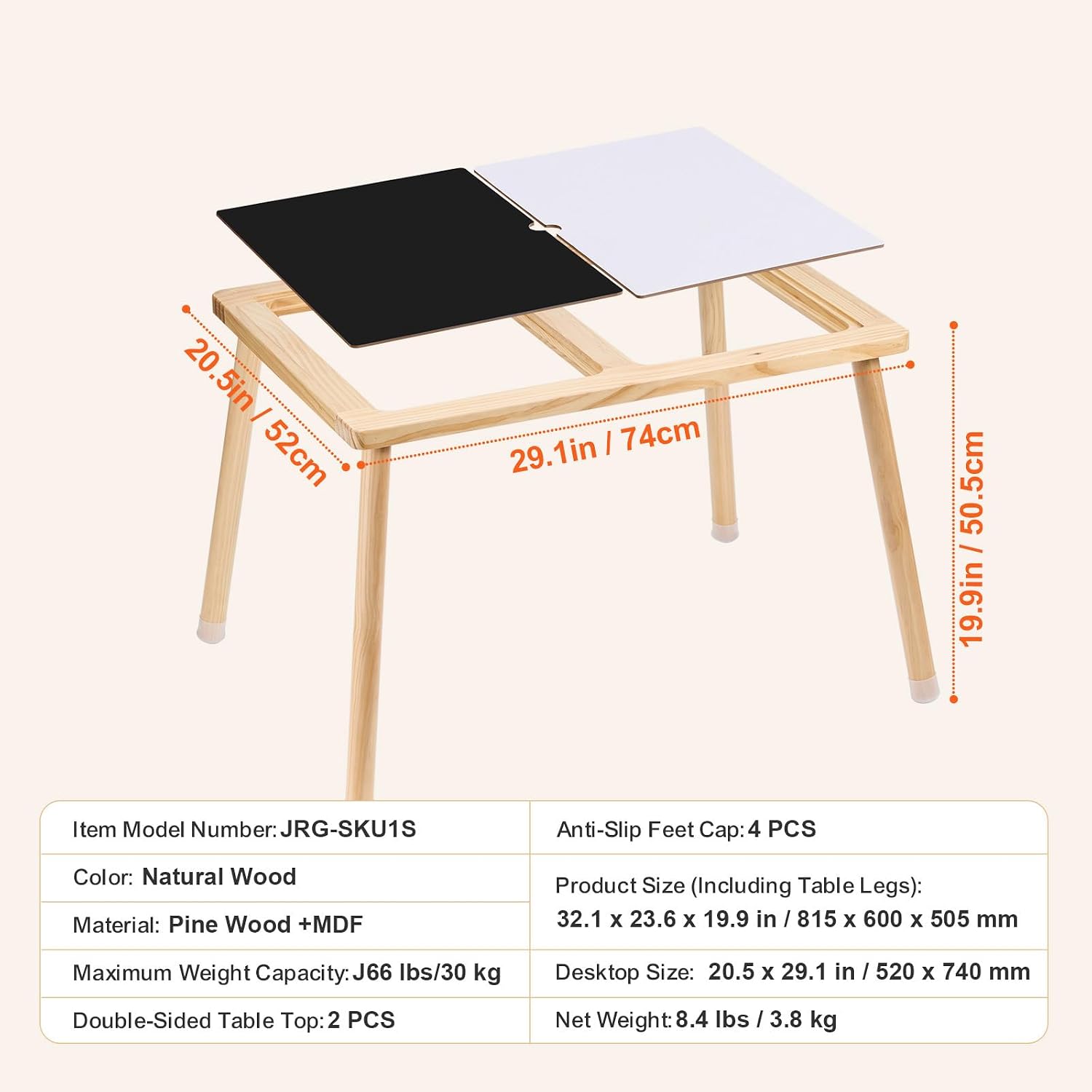 Happybuy Sensory Table for Toddlers, Kids Activity Table with Double-Sided Tabletop & Non-Slip Feet, Wooden Sensory Table for Drawing, Studying, Indoor/Outdoor Use, Ideal Gift for Boys & Girls
