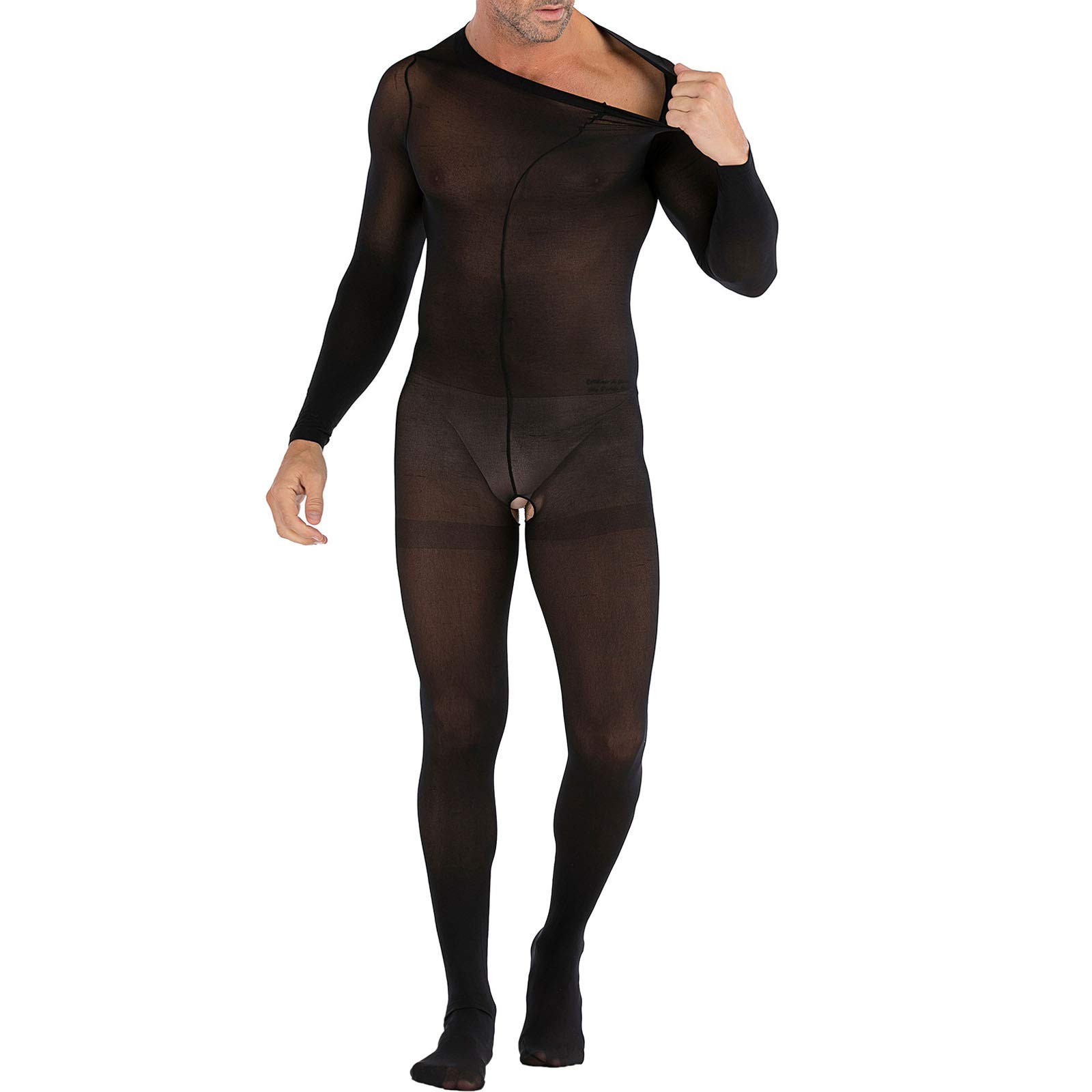 Buy Men's One Piece SeeThrough Lingerie Teddy Underwear Leotard Nightwear Stretch