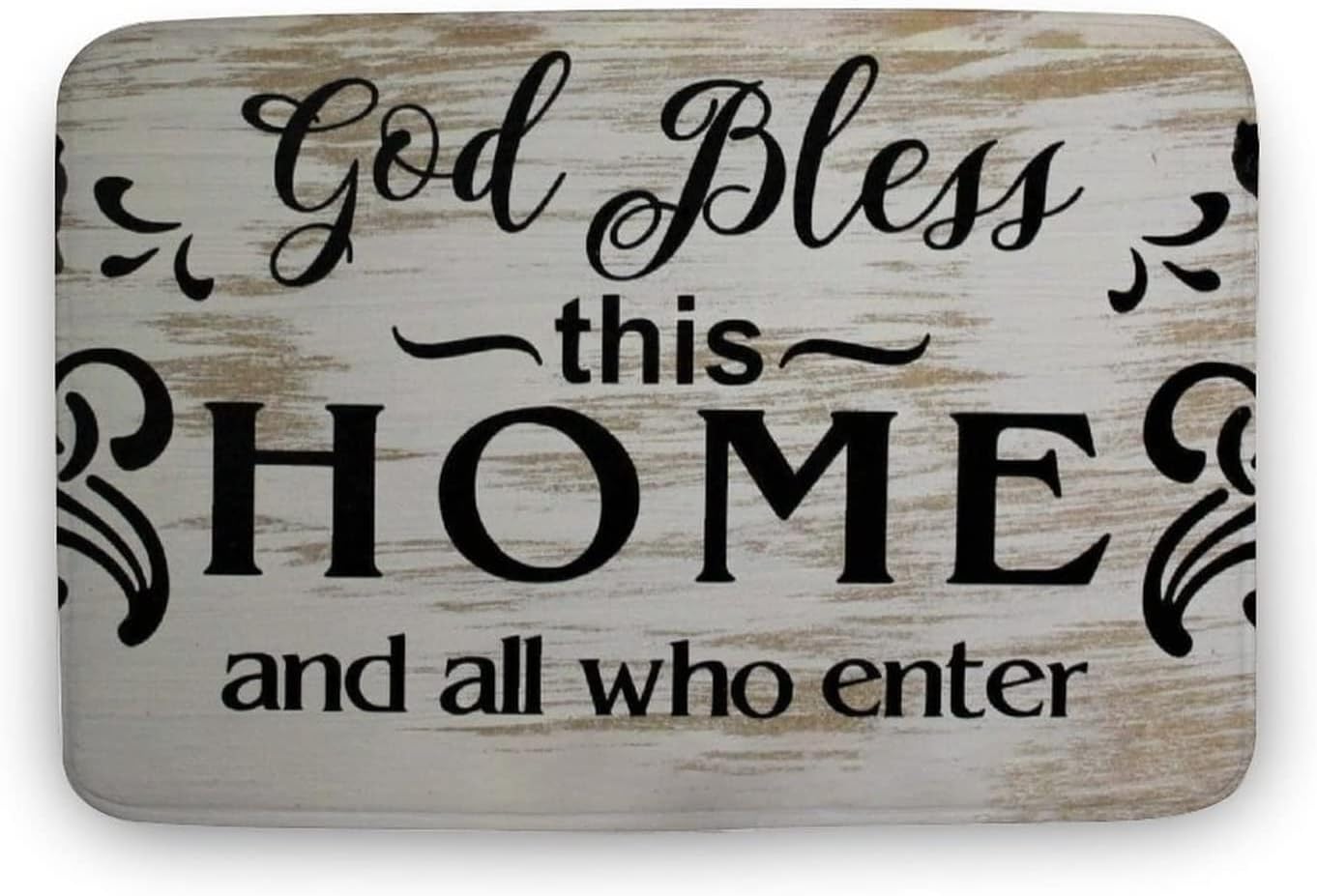 God Bless This Home and All Who Enter Non Slip Rubber