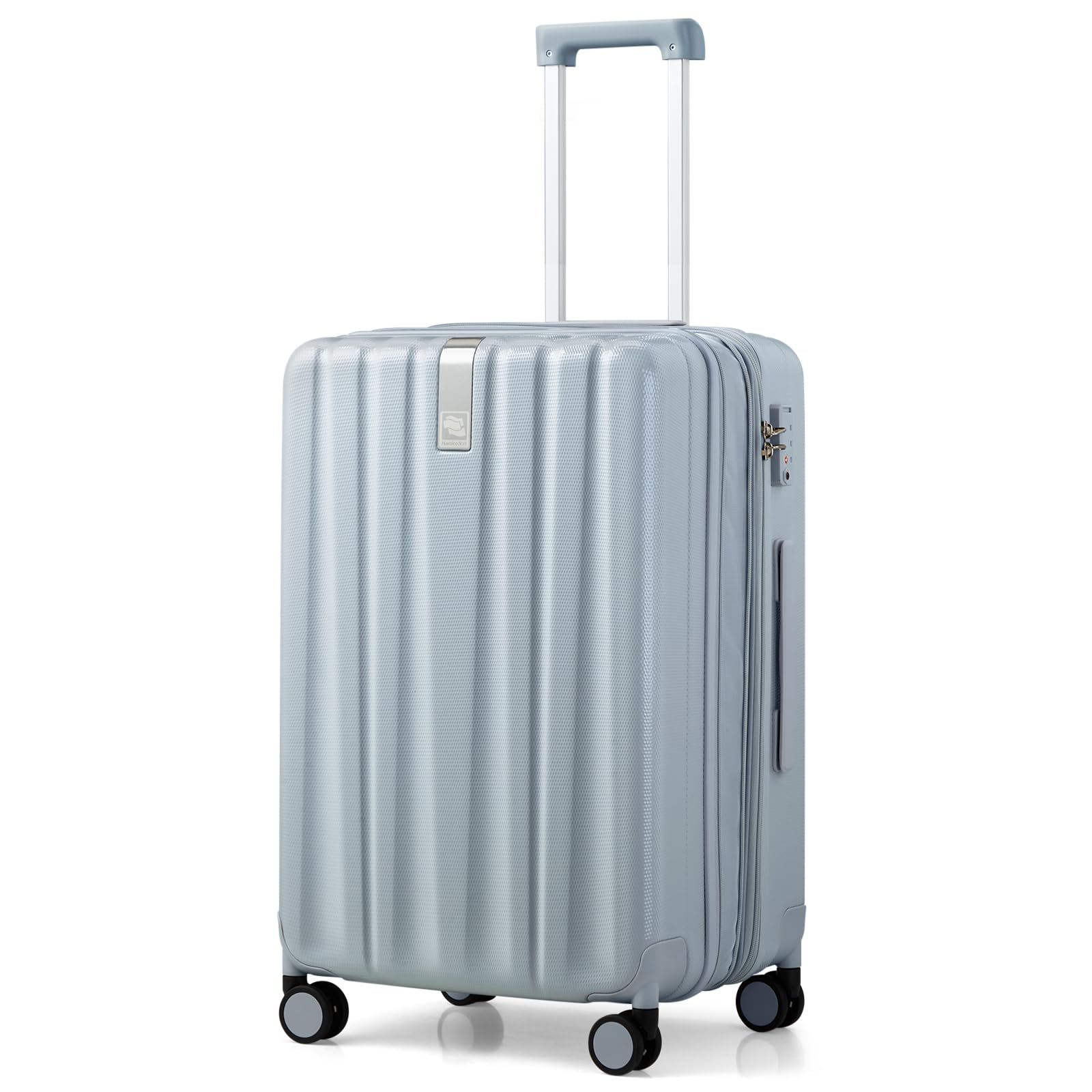 Hanke 24 Inch Expandable Medium Checked Luggage with 8 Spinner Wheels