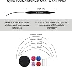 Guclud Interchangeable Circular Knitting Needle Set, 3-Inch Short Knitting Needles Sizes US 2.5, 3, 4, 5, 6, 7, 8, 9, 10 with cable, Accessories and Case, 9-Pairs