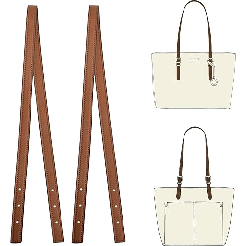 Shoulder Strap Purse Straps Replacement for Michael Kors Tote Bags | 2 PCS Microfiber Leather Bag Strap, Handle Straps, 31.9" Adjustable Length, 0.5" Width, Easy Install, Comfortable Wear, Brown