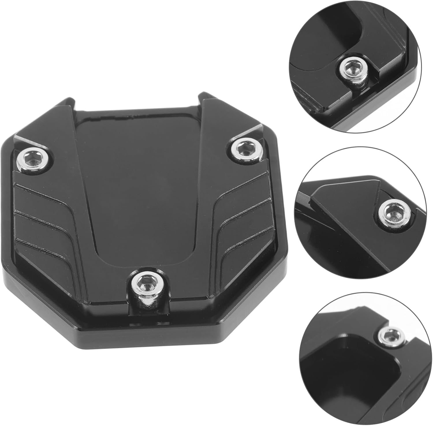 Kickstand Foot Motorcycle Pad Non-slip Side Stand Plate for Motorbike Aluminum Motorbike Accessory Raised Edges