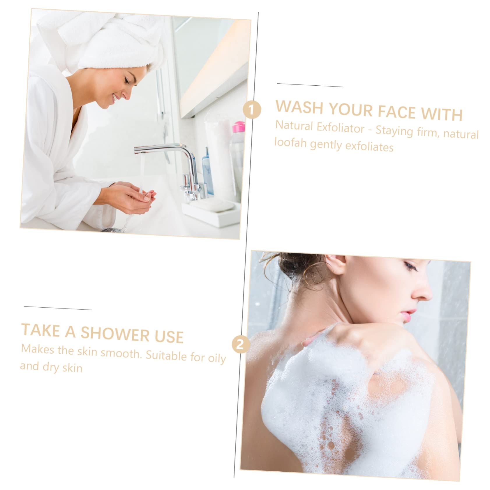 POPETPOP 10pezzi Spugna in Luffa Da Scrub Esfoliante Asciugamano in Luffa Accessori Per Doccia e Bagno Materiale Morbido e Resistente