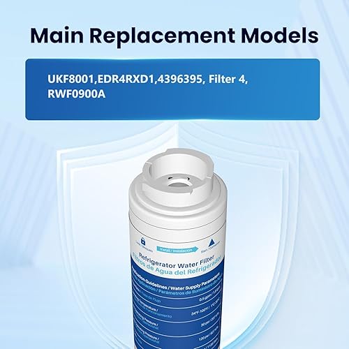 Miniatura 4 de GOLDEN ICEPURE RWF0900A Reemplazo para MAYTAG UKF8001, filtro Whirlpool 4 EveryDrop EDR4RXD1, filtro EveryDrop 4, Whirlpool 4396395, UKF8001AXX-200,