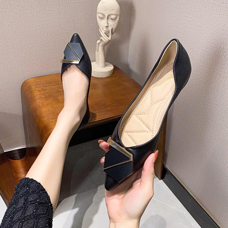 Comfortable Walking Flats for Women, Closed Pointed Toe Dressy Casual Flats, Slip On Shoes for Work Business2