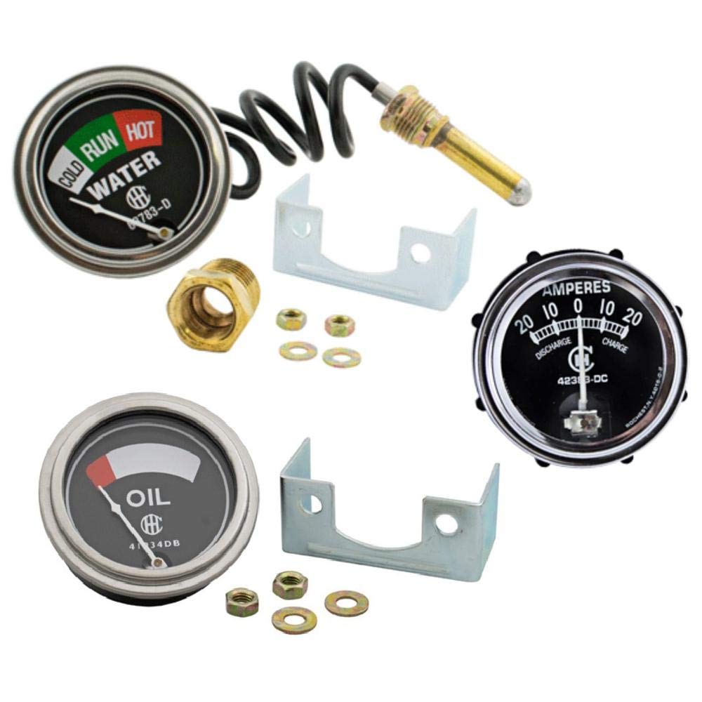 Oil Amp Temperature Gauge Set Fits IH Farmall H M W49 T6