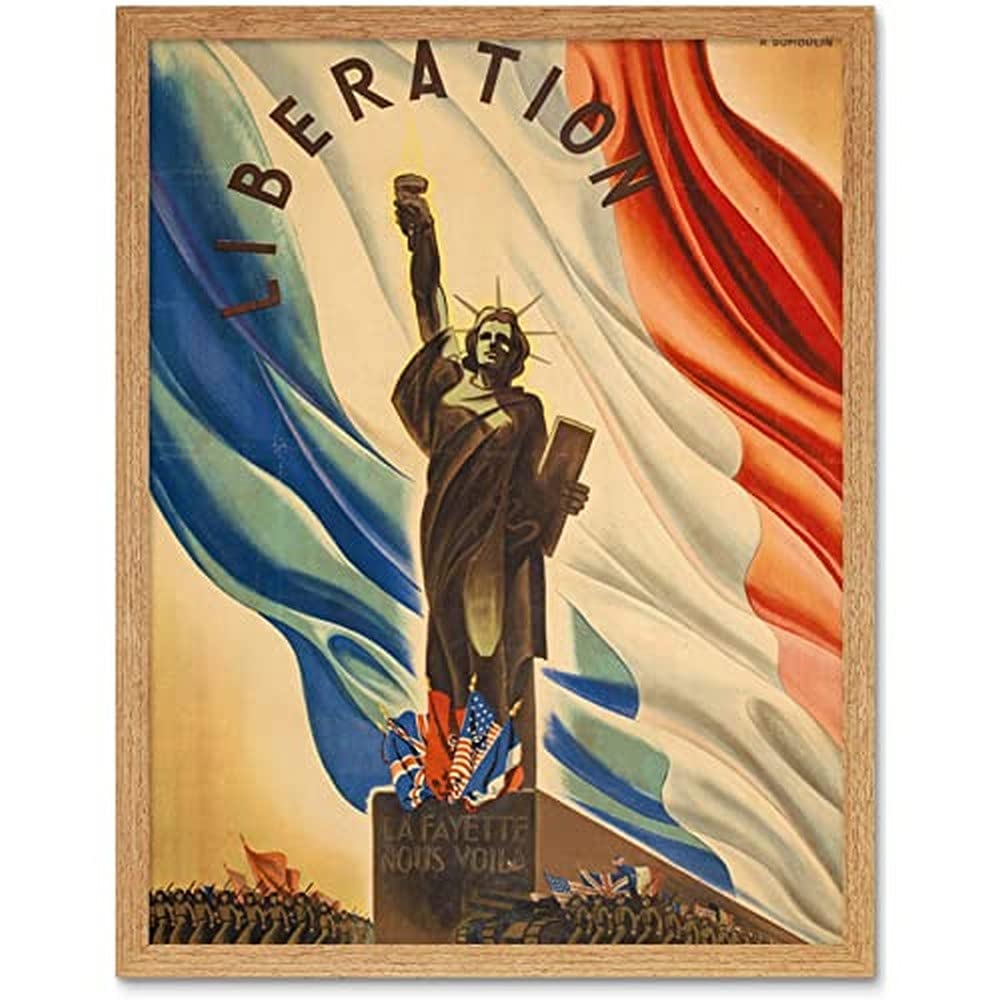Dumoulin GPRF Free French WWII Liberation Advert Unframed Wall Art Print Poster Home Decor Premium