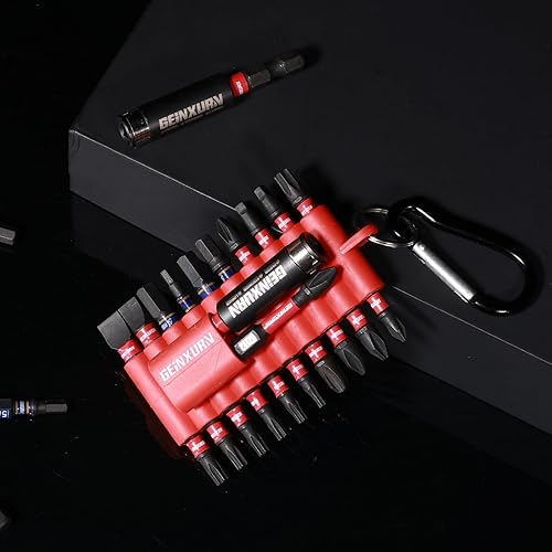 Miniatura 3 de Juego de 22 puntas de destornillador de impacto múltiple, brocas magnéticas de acero S2 con funda organizadora y tira de almacenamiento