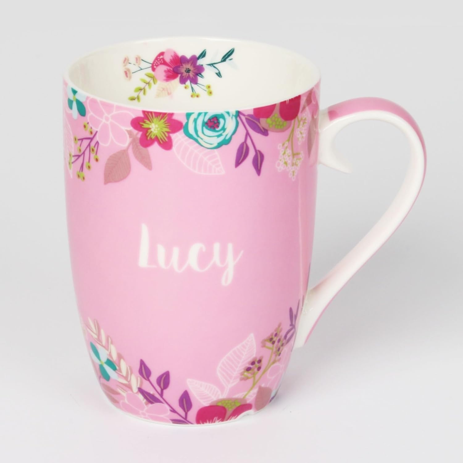 Bargain House Mug Floral Vintage, Classic Ceramic Coffee and Tea Cup with Handles, Heat Resistant, Latte Tea Cups with Handle, Cup Drinking Glasses, Ideal for Gift, Home, Office, and Garden Use