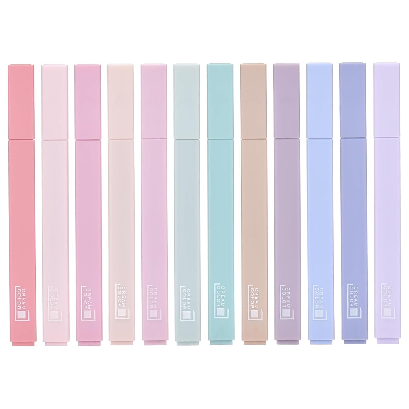 Willingood [12er-Pack] Ästhetische Textmarker mit weicher Keilspitze, No Bleed Bible Highlighter Pastell, Trocknet Schnell Highlighter Stifte