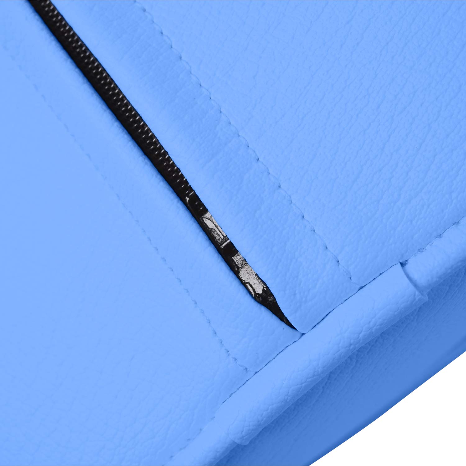 Pader Medi Tech Halbrolle I Knierolle aus Polyetherschaumstoff I Lagerungsrolle mit Kunstlederbezug und Kedernähten I 50 x 18 x 9 cm I in 20 Farben verfügbar (Eisblau)