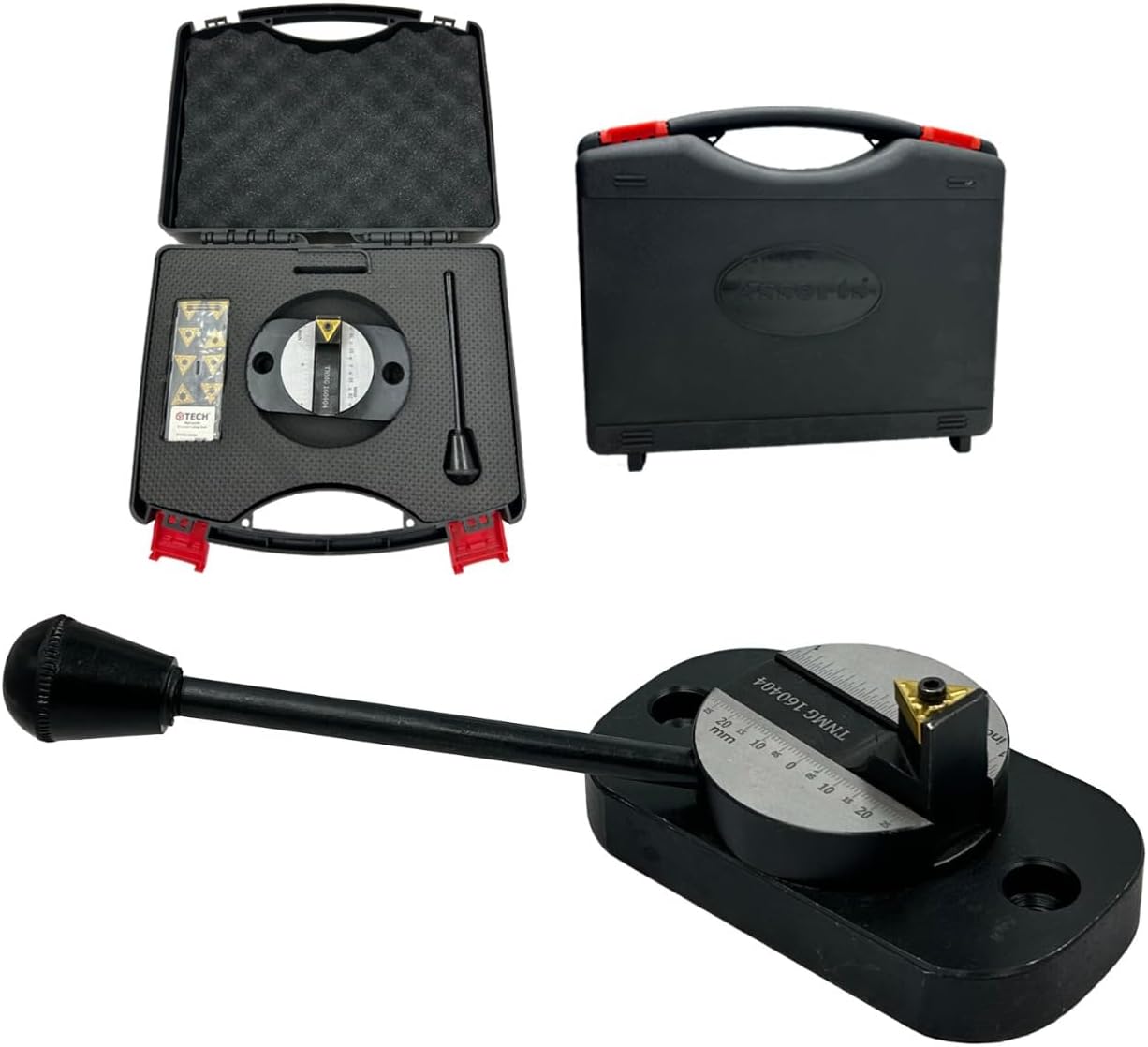 Assorts Ball Turning Attachment (Exclusive Feature of Bearing Base) with Reference Size Scale (Single Bit For Convex Ball) II Supplied in Plastic suitcase