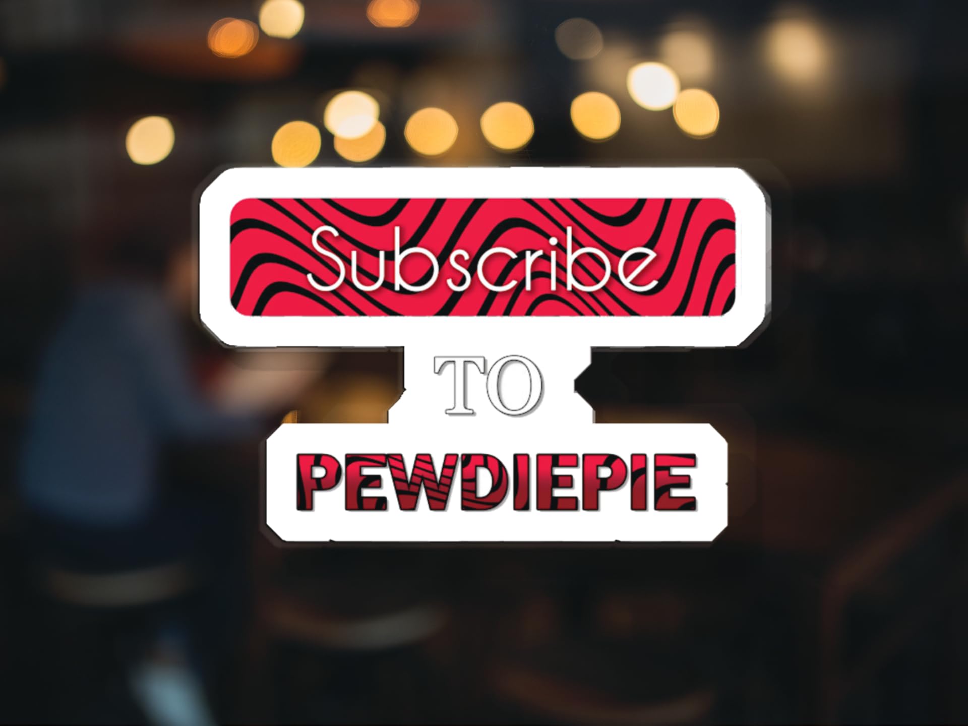 Subscribe to Pewdiepie Vinyl Decal Sticker | for Cars Trucks Vans Walls Laptops Cups | 5" W