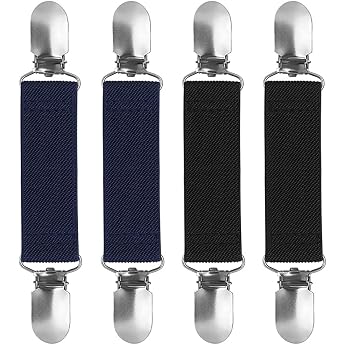 Pack of 4 Jumper Clips Elastic Sweater Cardigan Clips Glove Clips Middle Clips for Children Toddlers and Adults