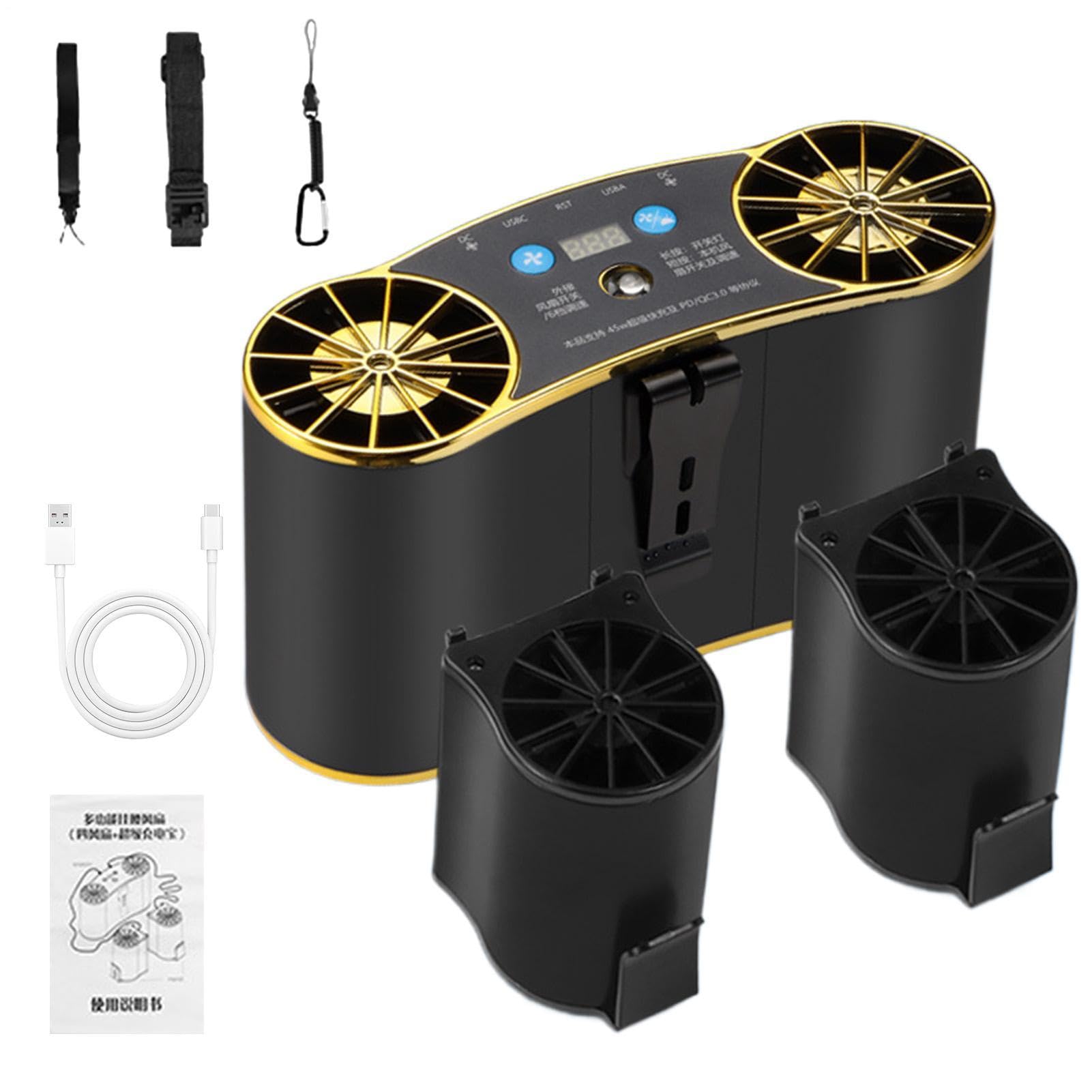 Ventilador de cinturón recargable por USB, enfriador personal