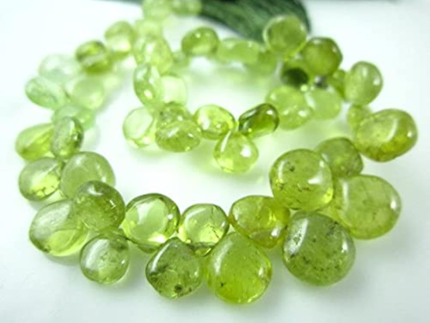 Garnet Grosullar vert pierres naturelles briolettes coeur 6-8mm pour fil bijoux