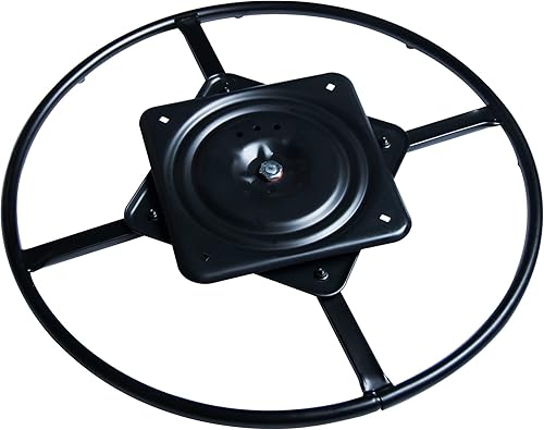 Miniatura 3 de Yoogu Silla reclinable resistente de 24 pulgadas, anillo para muebles, base giratoria de repuesto con placa de 10 pulgadas (24 pulgadas)