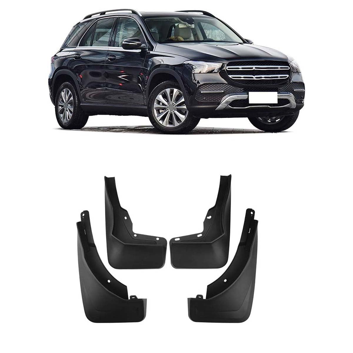 BXQDAM Car mud flaps,Compatible with Mercedes-Benz GLE 2020-2024,Car exterior accessories