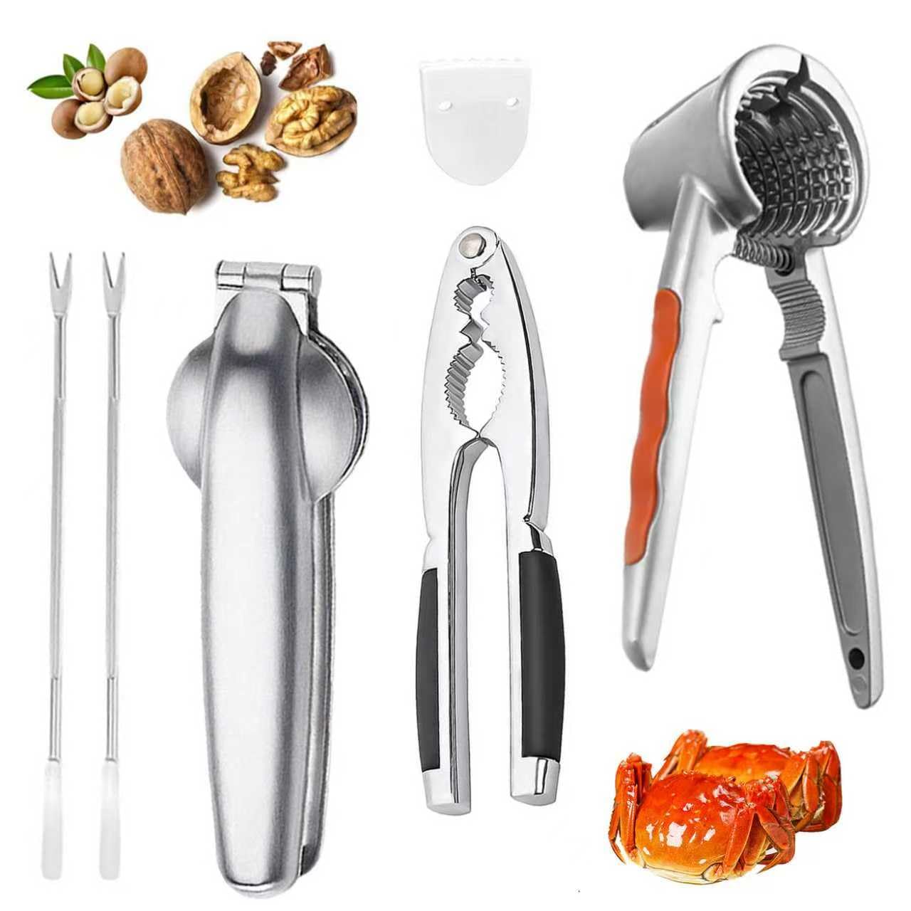 Casse-noix Manuel En Métal Avec Base En Bois - Pour Noix, Noisettes, Amandes