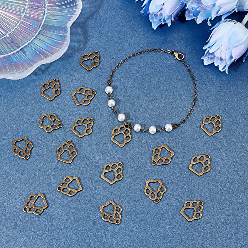 PandaHall 150pcs Ciondolo Zampa Animale Gatto Cane...