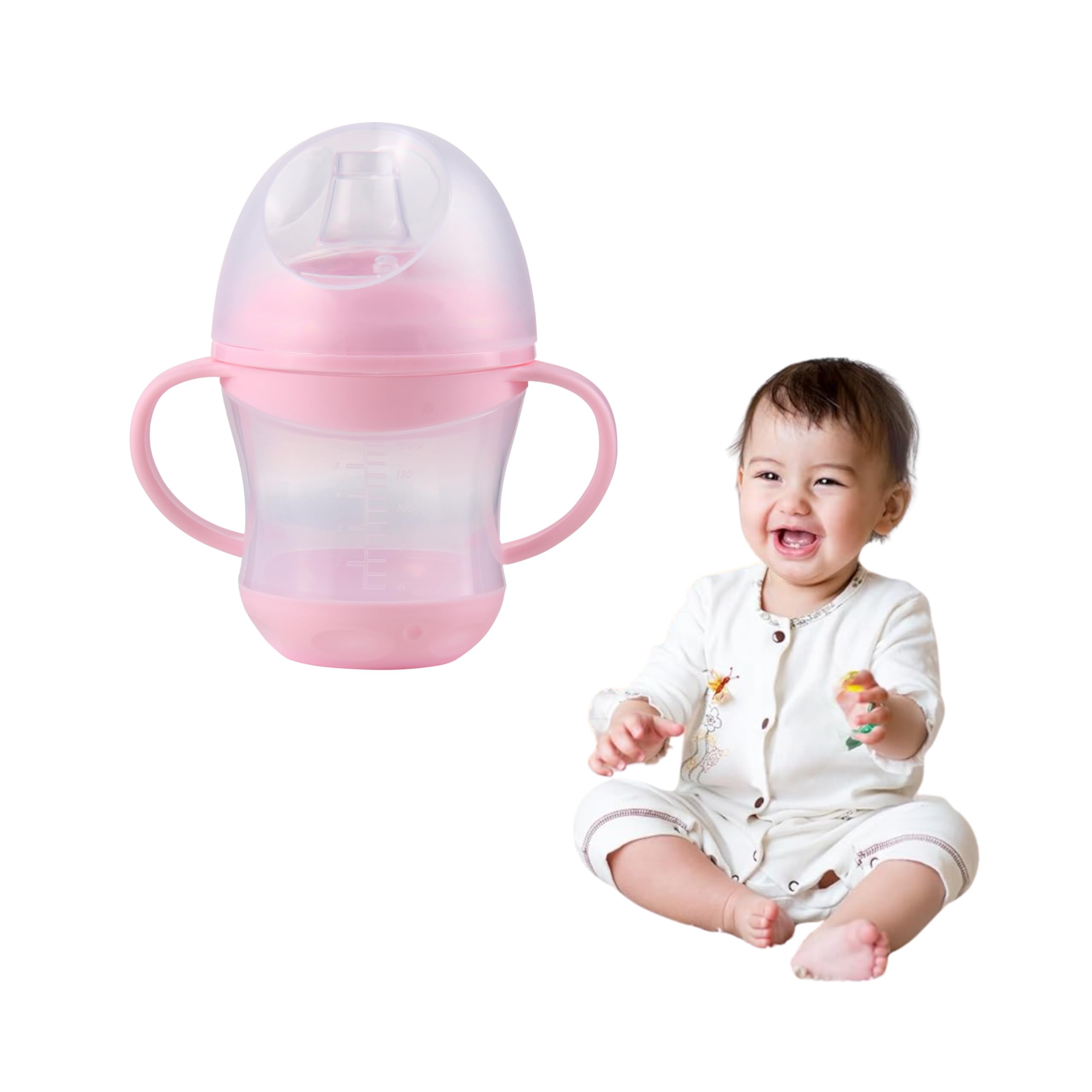 BUBBLINO SipEase – Spill-Proof Sipper with Soft Straw and Easy-Grip Handles Pure Design, Pure Comfort for Your Baby-image-4