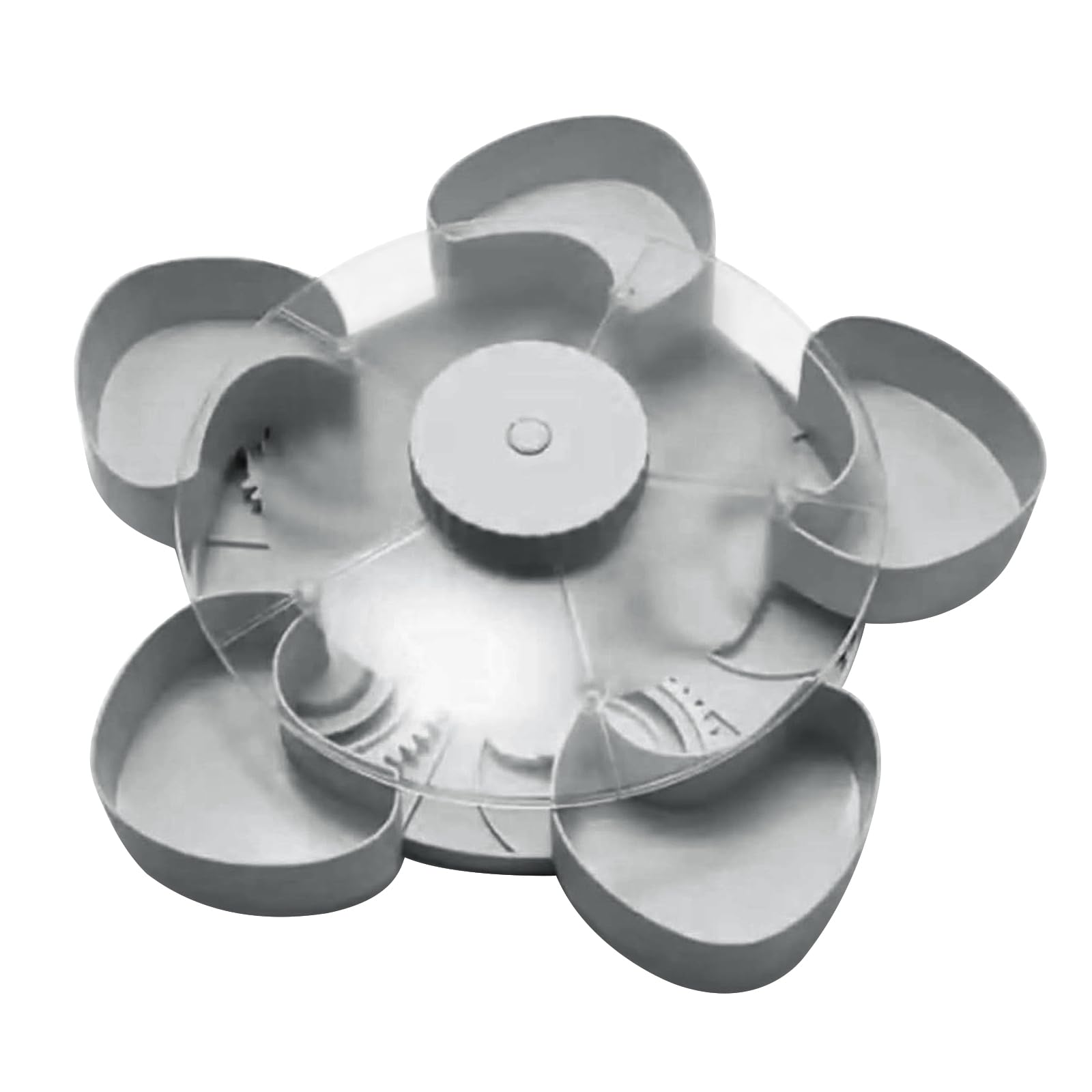 Divided Serving Tray That Spins - Perfect for Snacks, Dips & Party Appetizers, Rotating Snack Box Container with Lid, Lazy Susan Organizer Veggie Fruit Tray for Kitchen,Travel and Picnic