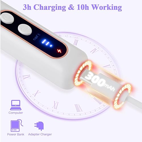 Miniatura 5 de Taladro de uñas inalámbrico portátil profesional, máquina de lima de uñas eléctrica recargable, lima E para uñas acrílicas, eliminación de esmalte