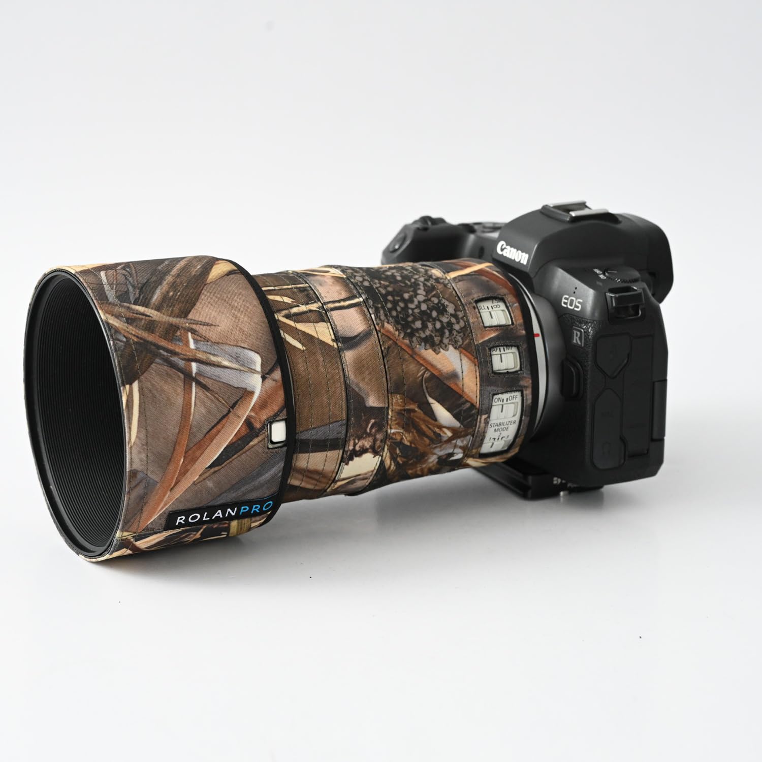 Rolanpro Custodia impermeabile mimetica per lenti Canon RF 70-200 mm F4 L IS USM, copertura antipioggia per obiettivo, custodia protettiva per abbigliamento #39