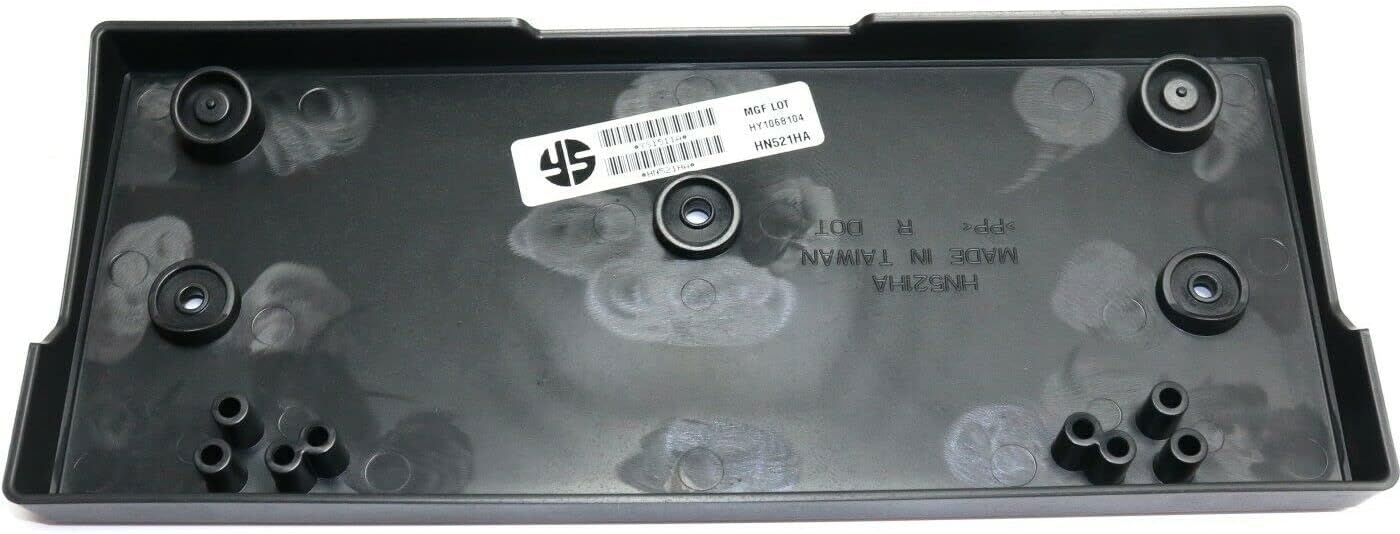DAT AUTO PARTS Front License Plate Bracket Replacement for 2010-2015 Hyundai Tucson, Black Textured PP Plastic, HY1068104 865192S000