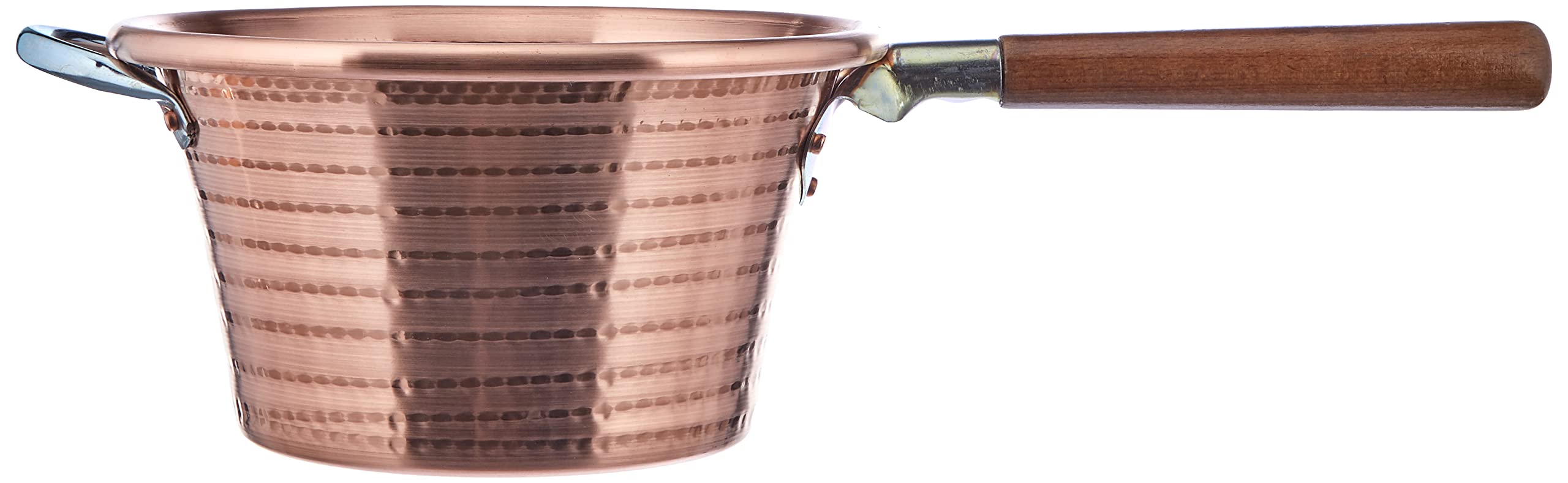 Pentole Agnelli Family Cooking Chaudron en cuivre, avec Manche en Bois 26 cm Cuivre