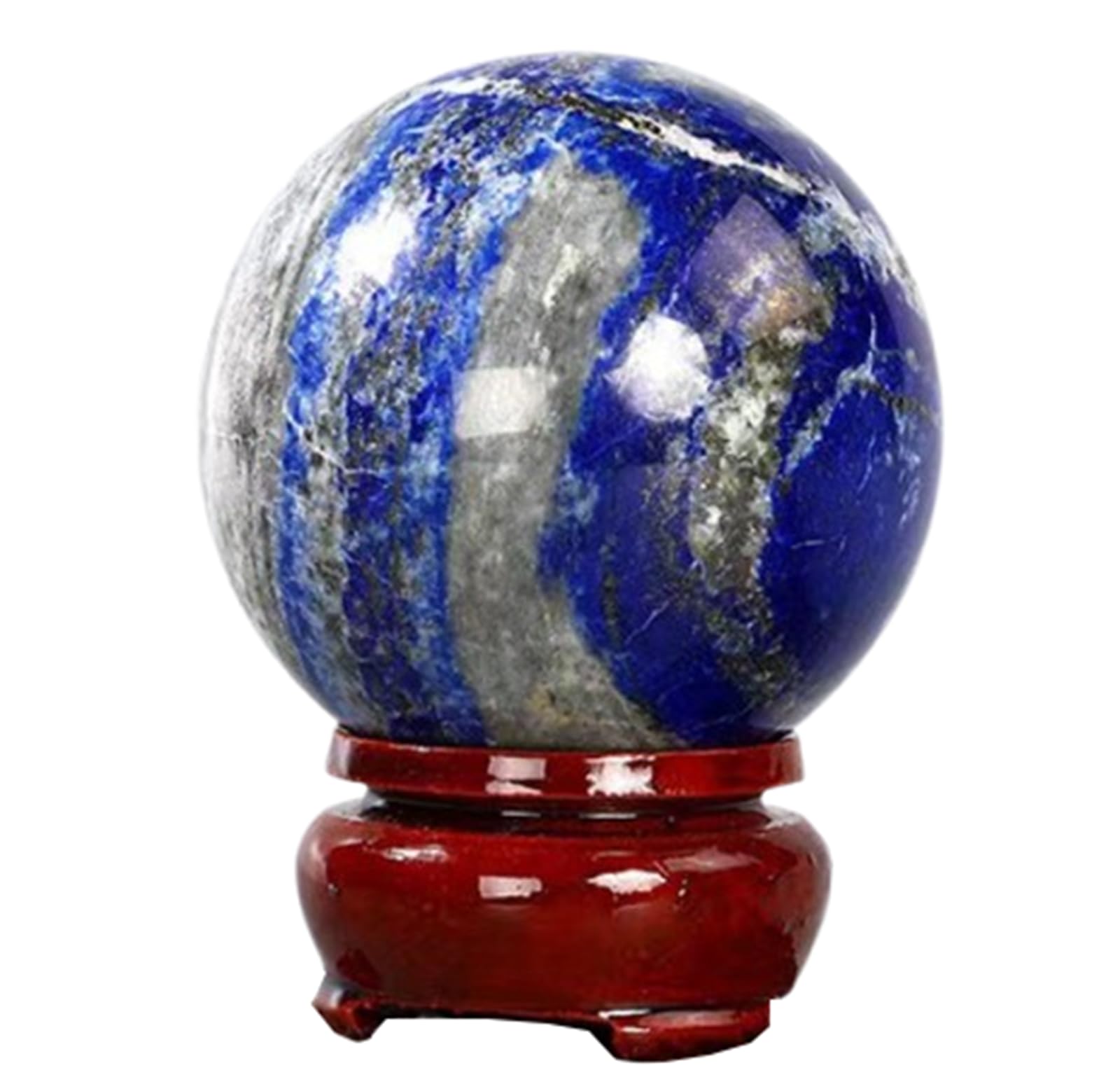 AARTERZZA Crystal Ball Lapis Lazuli Sphere Balls Gemstone Ornament Fengshui and Home Decoration,6~6.5cm