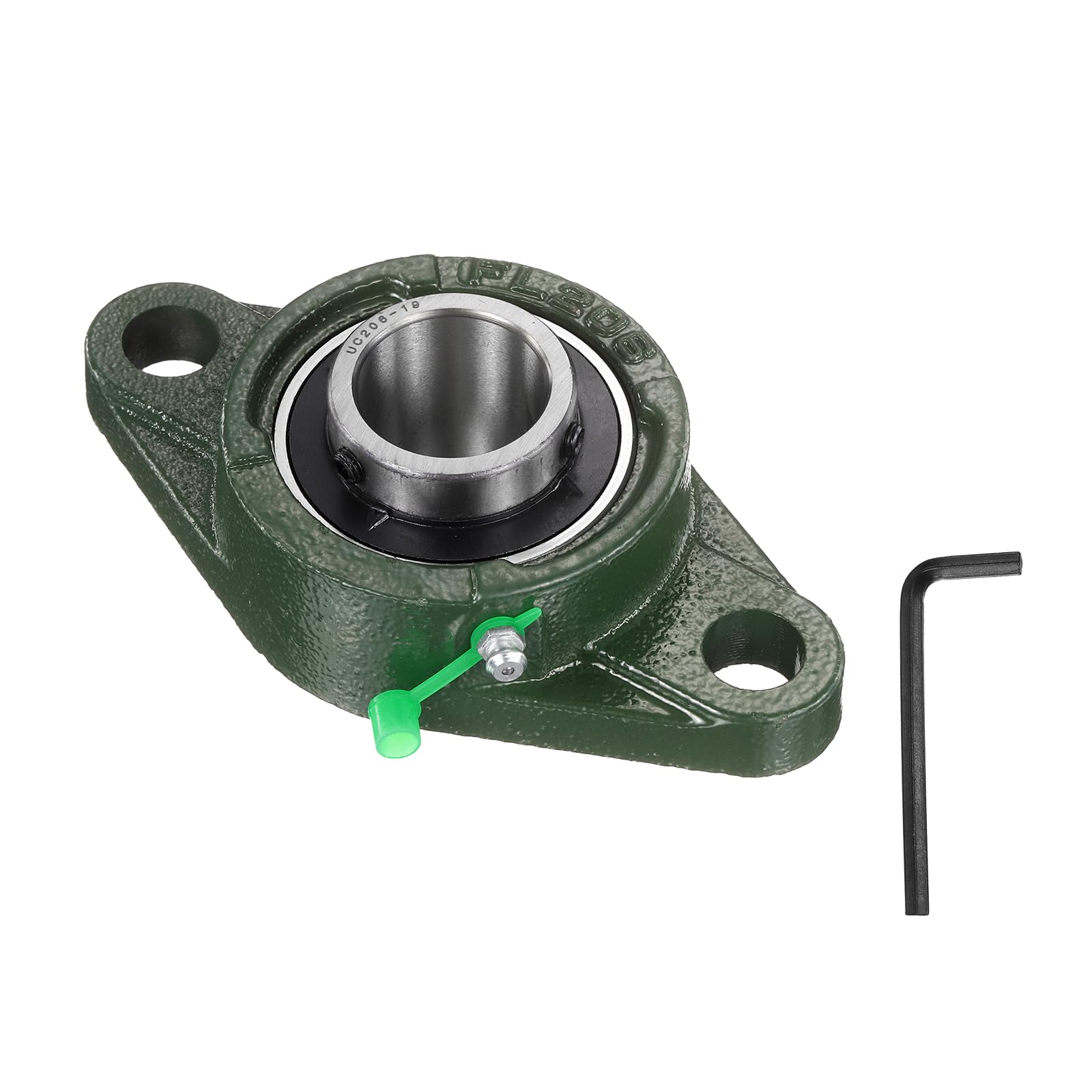 QUARKZMAN UCFL206-19 Cuscinetti A Flangia, Foro Da 1-3/16 Pollici Autocentrante, Base In Ghisa Solida, Cuscinetto A Sfere Montato A Flangia In Acciaio Cromato (ABEC3)