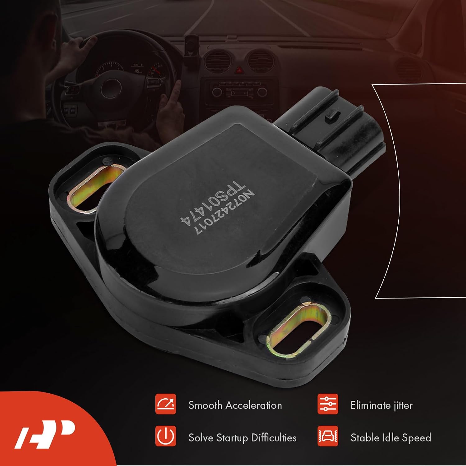 A-Premium TPS Throttle Position Sensor with 3 Blades Compatible with Honda Accord 2003 2004 2005 2006, L4 2.4L